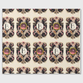 ART DECO BEAUTY MODE COSTUME DESIGNER MONOGRAM CADEAUPAPIER (Vlak)