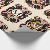 ART DECO BEAUTY MODE COSTUME DESIGNER MONOGRAM CADEAUPAPIER (Hoek)