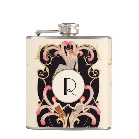 ART DECO BEAUTY MODE COSTUME DESIGNER MONOGRAM HEUPFLES (Voorkant)