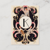 ART DECO BEAUTY MODE COSTUME DESIGNER MONOGRAM VISITEKAARTJE (Achterkant)