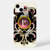 ART DECO BEAUTY MODE PINK GEMSTONE MONOGRAM Case-Mate iPhone CASE (Achterkant)