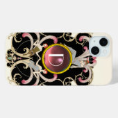 ART DECO BEAUTY MODE PINK GEMSTONE MONOGRAM Case-Mate iPhone CASE (Achterkant (horizontaal))