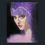 ART DECO BEAUTY POSTER<br><div class="desc">Origineel acrylschilderij op canvas, door Dian... ... Een mooie fantasiedame uit het kunstdeco-tijdperk, een tijd waarin vrouwen extreem vrouwelijk waren en mode elegant was als architectuur. Een korte periode die onthouden moet worden. Dit schilderij past prachtig in het decor van vandaag en ziet er prachtig uit waar je het ook...</div>