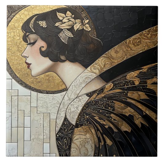 Art Deco Beauty Tegeltje (Voorkant)