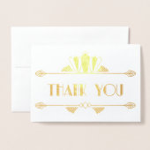 Art Deco bedankkaarten Folie Kaarten (Voorkant met envelop)