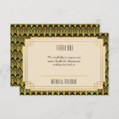 Art deco bedankt kaart (Voorkant / Achterkant)