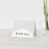 Art Deco Bedankt Opmerking met namen en datum (Voorkant)