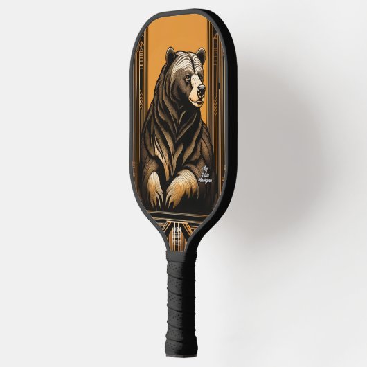 Art Deco Beer Gepersonaliseerde Pickleball Paddle (Links)