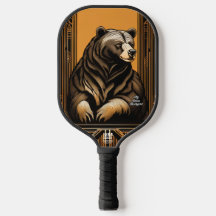 Art Deco Beer Gepersonaliseerde Pickleball Paddle