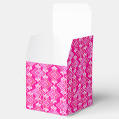 Art Deco Behangpatroon, Fuchsia Roze Bedankdoosjes (Geopend)