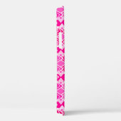 Art Deco Behangpatroon, Fuchsia Roze Case-Mate iPhone Case (Achterkant / Rechts)