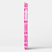 Art Deco Behangpatroon, Fuchsia Roze Case-Mate iPhone Case (Achterkant / Links)