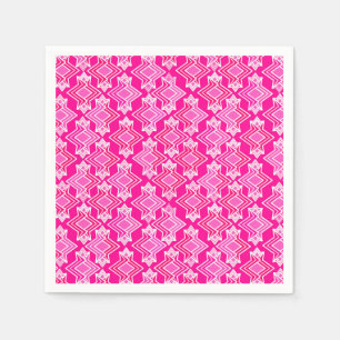 Art Deco behangpatroon, fuchsia roze Servet