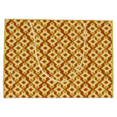 Art Deco behangpatroon, goudbruin Groot Cadeauzakje (Achterkant)