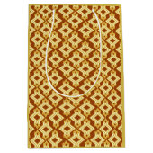 Art Deco behangpatroon, goudbruin Medium Cadeauzakje (Voorkant)