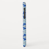 Art Deco behangpatroon, grijs en blauw Case-Mate iPhone Case (Achterkant/links)