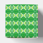 Art Deco-behangpatroon - groen en wit Bedankdoosjes (Bovenkant)