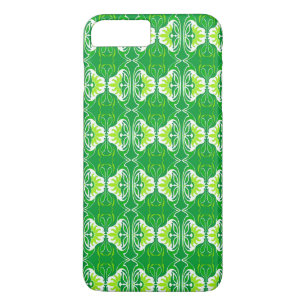 Art Deco-behangpatroon - groen en wit iPhone 8/7 Plus Hoesje