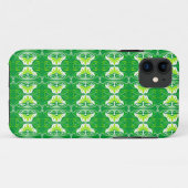 Art Deco-behangpatroon - groen en wit Case-Mate iPhone Case (Achterkant (horizontaal))