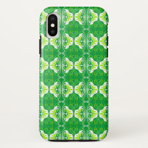 Art Deco-behangpatroon - groen en wit Case-Mate iPhone Case