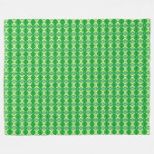 Art Deco-behangpatroon - groen en wit Fleece Deken (Voorkant (Horizontaal))