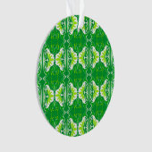 Art Deco-behangpatroon - groen en wit Ornament (voorkant)