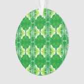 Art Deco-behangpatroon - groen en wit Ornament (voorkant)