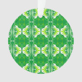 Art Deco-behangpatroon - groen en wit Ornament (voorkant)