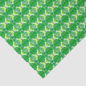 Art Deco-behangpatroon - groen en wit Tissuepapier (Detail)