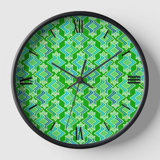 Art Deco behangpatroon, jade groen (Voorkant)