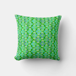 Art Deco Behangpatroon, Jade Groen Kussen