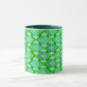 Art Deco Behangpatroon, Jade Groen Mok (Midden)