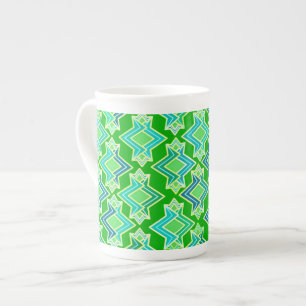 Art Deco behangpatroon, jade groen Porselein Kop