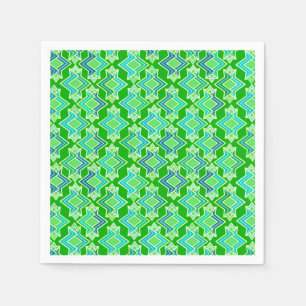 Art Deco behangpatroon, jade groen Servet