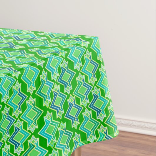 Art Deco behangpatroon, jade groen Tafelkleed (Voorbeeld)
