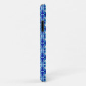 Art Deco behangpatroon - kobaltblauw en wit Case-Mate iPhone Case (Achterkant/rechts)