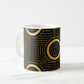 Art Deco behangpatroon Koffiemok (Voorkant links)