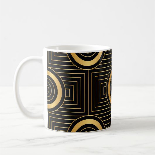 Art Deco behangpatroon Koffiemok (Links)
