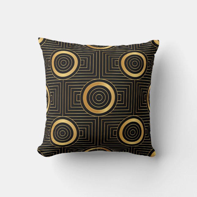  Art Deco behangpatroon Kussen (Voorkant)