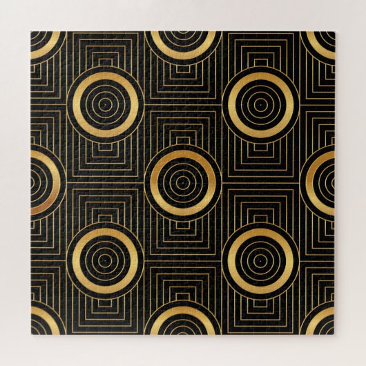 Art Deco behangpatroon Legpuzzel (Horizontaal)