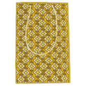 Art Deco behangpatroon, mosterdgoud Medium Cadeauzakje (Voorkant)