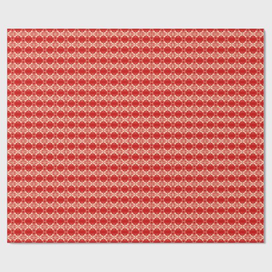 Art Deco-behangpatroon - rood en wit Cadeaupapier (Vlak)