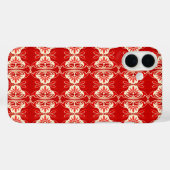 Art Deco behangpatroon - rood en wit Case-Mate iPhone Case (Achterkant (horizontaal))