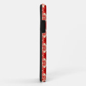 Art Deco-behangpatroon - rood en wit Case-Mate iPhone Case (Achterkant/rechts)