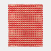 Art Deco-behangpatroon - rood en wit Fleece Deken (Voorkant)