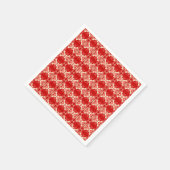 Art Deco-behangpatroon - rood en wit Servetten (Hoek)