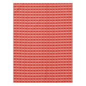 Art Deco-behangpatroon - rood en wit Tafelkleed (Voorkant)
