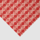 Art Deco-behangpatroon - rood en wit Tissuepapier (Detail)