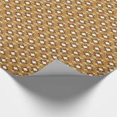 Art Deco behangpatroon, tan en bruin Cadeaupapier (Hoek)