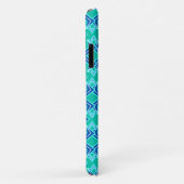 Art Deco behangpatroon, turquoise en kobalt Case-Mate iPhone Case (Achterkant/rechts)